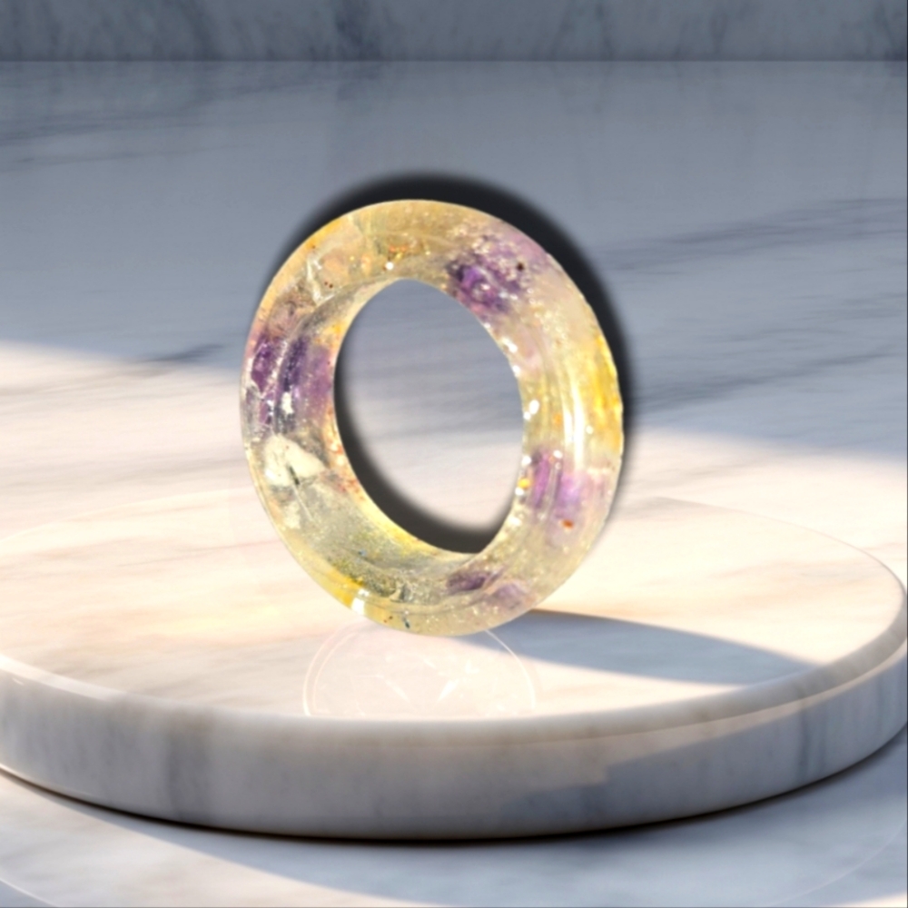 Ametrine Resin Ring Size 8